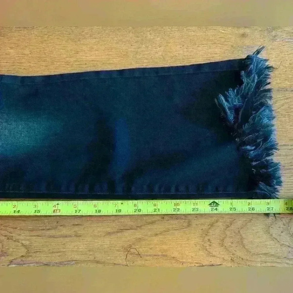 Women’s Peppered Denim black pants fringe ankle hem size 26 zip closure - Picture 12 of 15